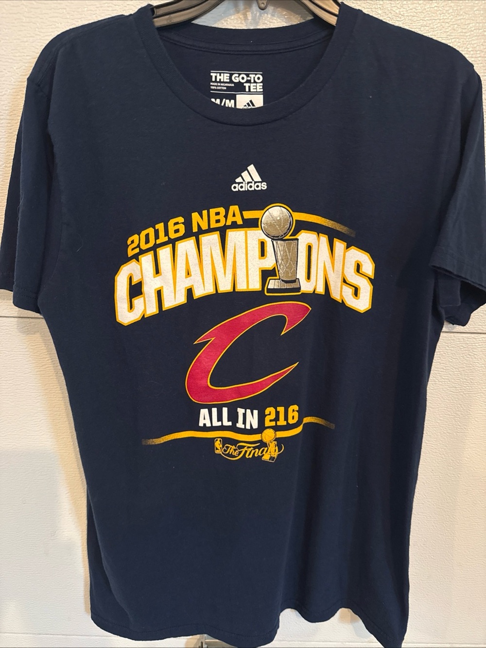 2016 Cleveland Cavaliers NBA Champions Adidas All In 216 T Shirt Mens Medium